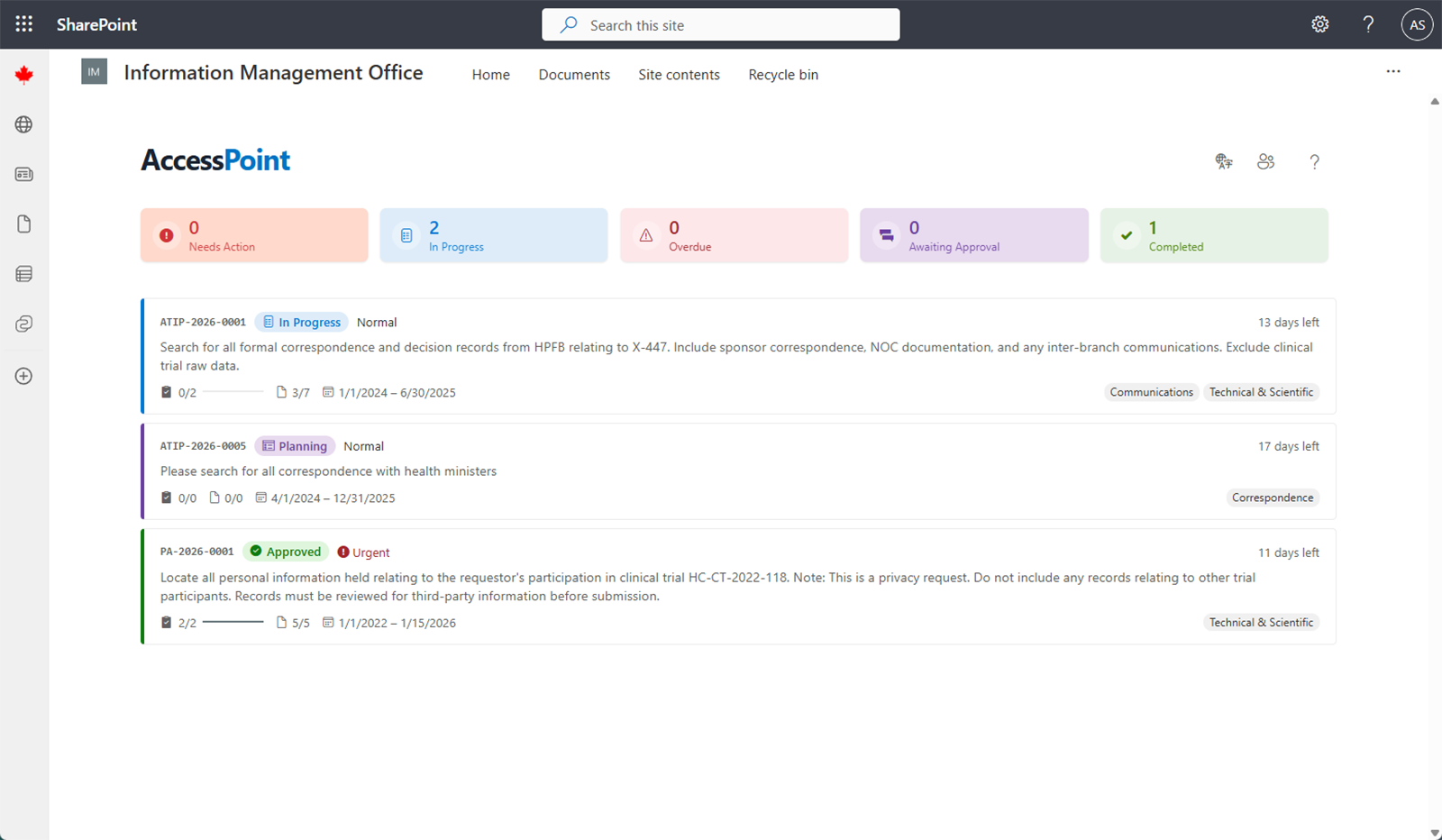 Assignments Dashboard