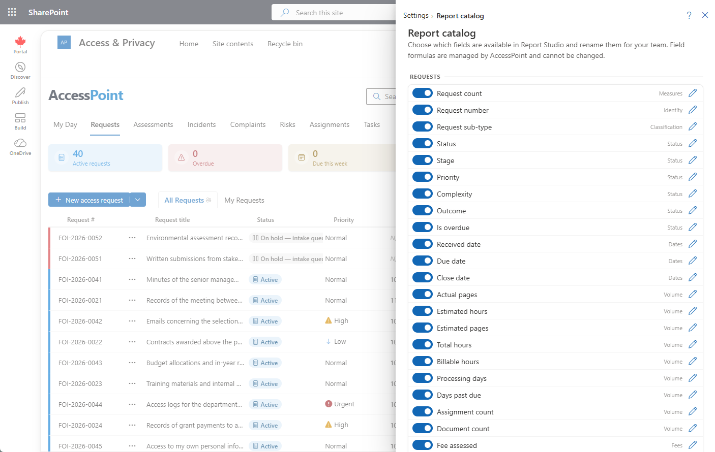Report catalog