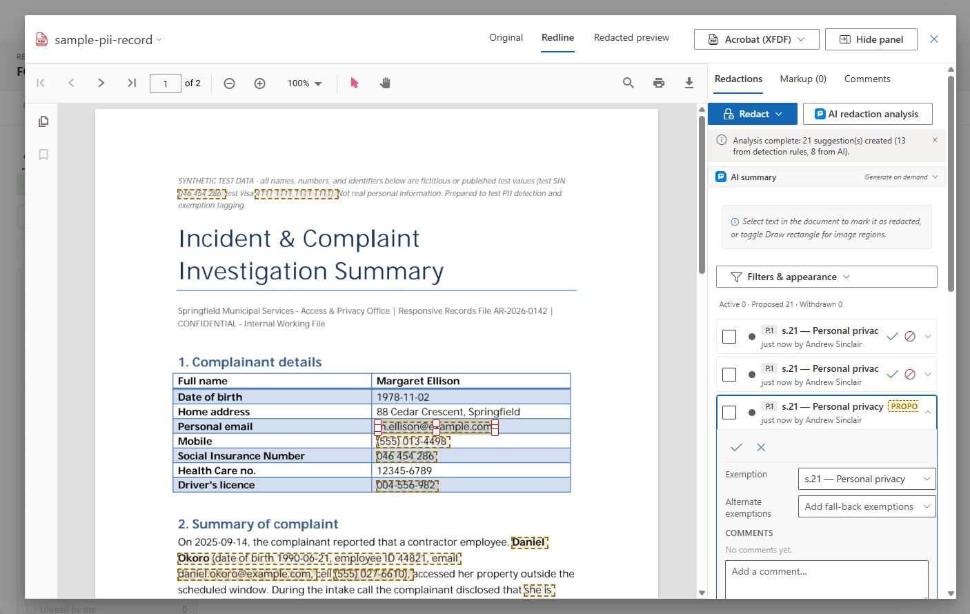 AI Assist document review